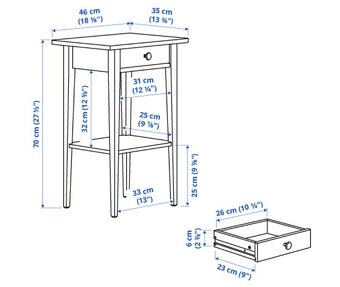 Noční stolek 2x IKEA - 4