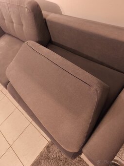 Šedá rozkládací pohovka, délka 200 cm - 4