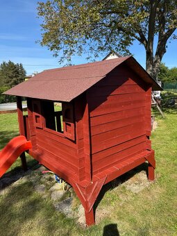 REZERVOVÁNO-Dětský domek se skluzavkou + velké pískoviště - 4