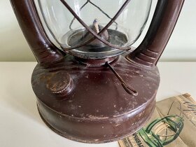 Starožitná značená petrolejová lampa Kvěle - 4