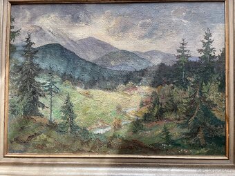 Olejomalba na plátně krajina - 4