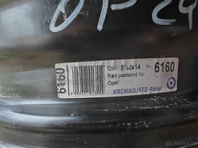 Prodám sadu disků 5,5Jx14H2 ET39 na vozy OPEL - 4