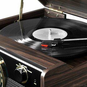 Mlutifunkční dřevěný gramofon Victrola VTA-240B - 4