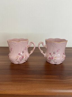 DVA NOVÉ HRNEČKY - RÚŽOVÝ PORCELÁN - 4
