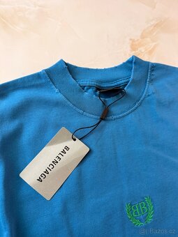 Balenciaga pánské tričko – nové, vel. L, modré - 4