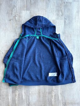 Pletená mikina s kapucí KIK vel. 146-152, žíhaná modrá - 4