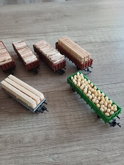 Vagony s nákladem dřeva aj. TT - 4