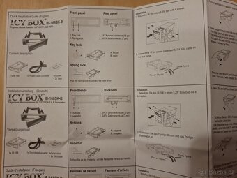 Uzamykatelný hot-swap rack pro 3,5" HDD - ICY BOX IB-168SK- - 4