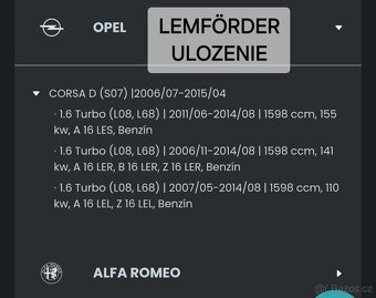 Ulozenie Motora Fiat, Alfa Romeo, Opel, Abarth. - 4