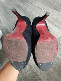 Semišové boty na podpatku - 4