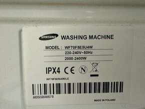 Pračka Samsung WF70F5E5U4W / A+++ / 7Kg / Eco Bubble - 4