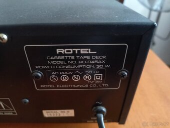 Prodám tape deck Rotel RD-945AX k servisu - 4