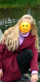 Dětský kabát ZARA velikost 134 vč fialové šály a baretu - 4