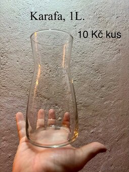Karafy, skleničky na vodu, víno, šampaňské - 4