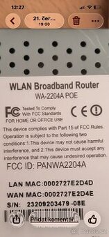 WLAN Broadband Router WA-2204A PoE (WAN + 4xLAN) AP - 4