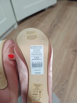Nové krásné růžové lodičky originál Dorothy Perkins 38 - 4
