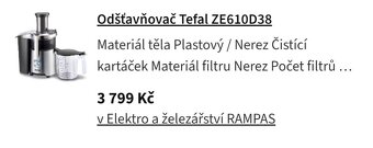 ODŠŤAVŇOVAČ TEFAL EASY FRUIT JUICE EXTRACTOR - 4