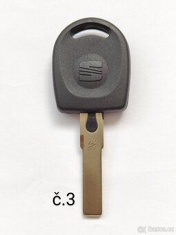 Klíč Škoda Volkswagen Audi Seat HU66 ID48 Klíč + 2x logo = - 4
