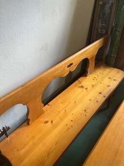 Selský nábytek - kvalitní masiv - stůl, lavice, židle - 4