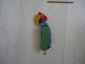 Dřevěná hračka - papoušek - 4