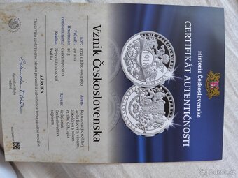 stříbrná medaile vznik Československa - 4