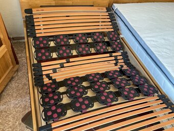 Postel 100 krát 200 cm Masiv dub - 4