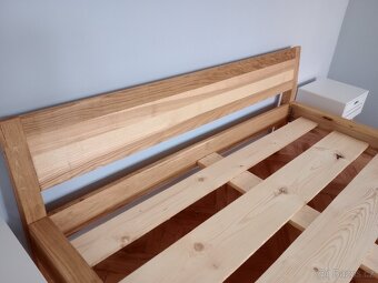 Manželská postel dub masiv - 4