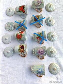 Retro - polička,dušičkové hrníčky,ubrusy,vajíčka, keramika - 4