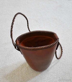 Luxusní kožená italská kabelka / bucket bag - NOVÁ - 4
