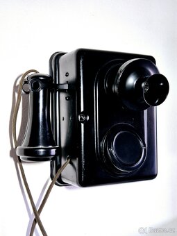 Starožitný nástěnný telefon Kellogg, USA 1910 - 4