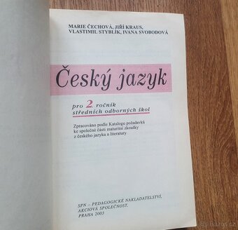 Prodám učebnici,učebnice Český jazyk ročník SOŠ - 4