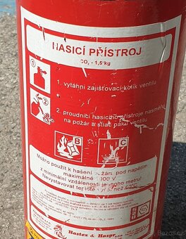 hasicí přístroj Co2 - 1,5kg a 2kg - 4