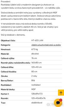 Jídelní rozkládací stůl - 4