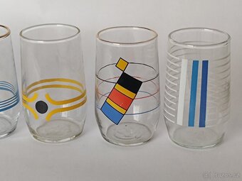 Retro barevné sklenice se vzorem, 1dcl, 50.-/kus, pošta 75.- - 4