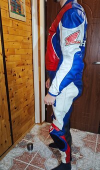Dvoudílná moto kombinéza, kožená, pánská - 4