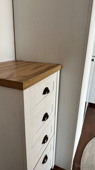 Šatní skříň MARKSKEL 162×210 bílá/barva+komoda - 4