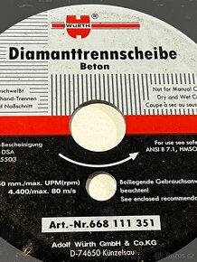 WURTH diamantový řezný kotouč - 4