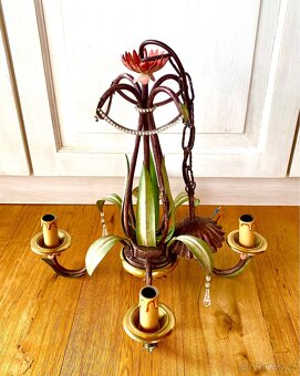 Starý kovaný lustr - 4