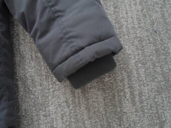 Modrá bunda bundička s kožíškem - 152 - 4