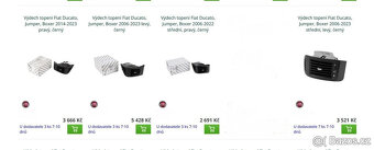 Ducato Boxer Jumper sada výdechů topení - 4
