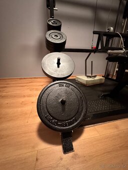 Multipress s horní a střední kladkou + 182kg závaží - 4