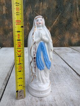 Vintage porcelánová malá soška, madona ND de Lourdes. - 4