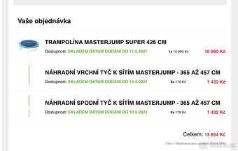 Trampolína Masterjump Super 426 cm - 4