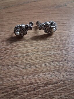 Stříbrné náušnice - Perličky - 4