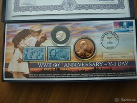 Sada mince + známky WWII 60 Anniversary V -J Day - 4