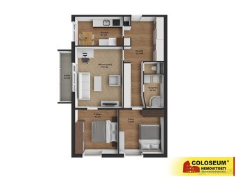 Brno - Bohunice, byt OV 3+1, 75 m2, po rekonstrukci, lodžie, - 4