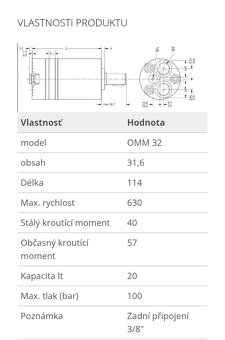 Hydromotor Danfoss white OMM 50 - 4