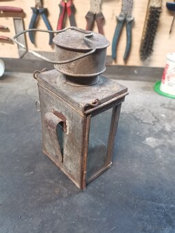Železniční dráhová lampa karbidka - 4