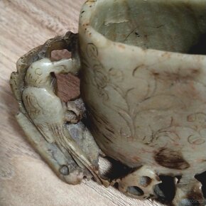 Starožitný vyřezávaný dekorativní kalamář Čína - 4