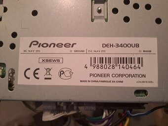 Autoradio PIONEER  DEH- 3400 UB - 4